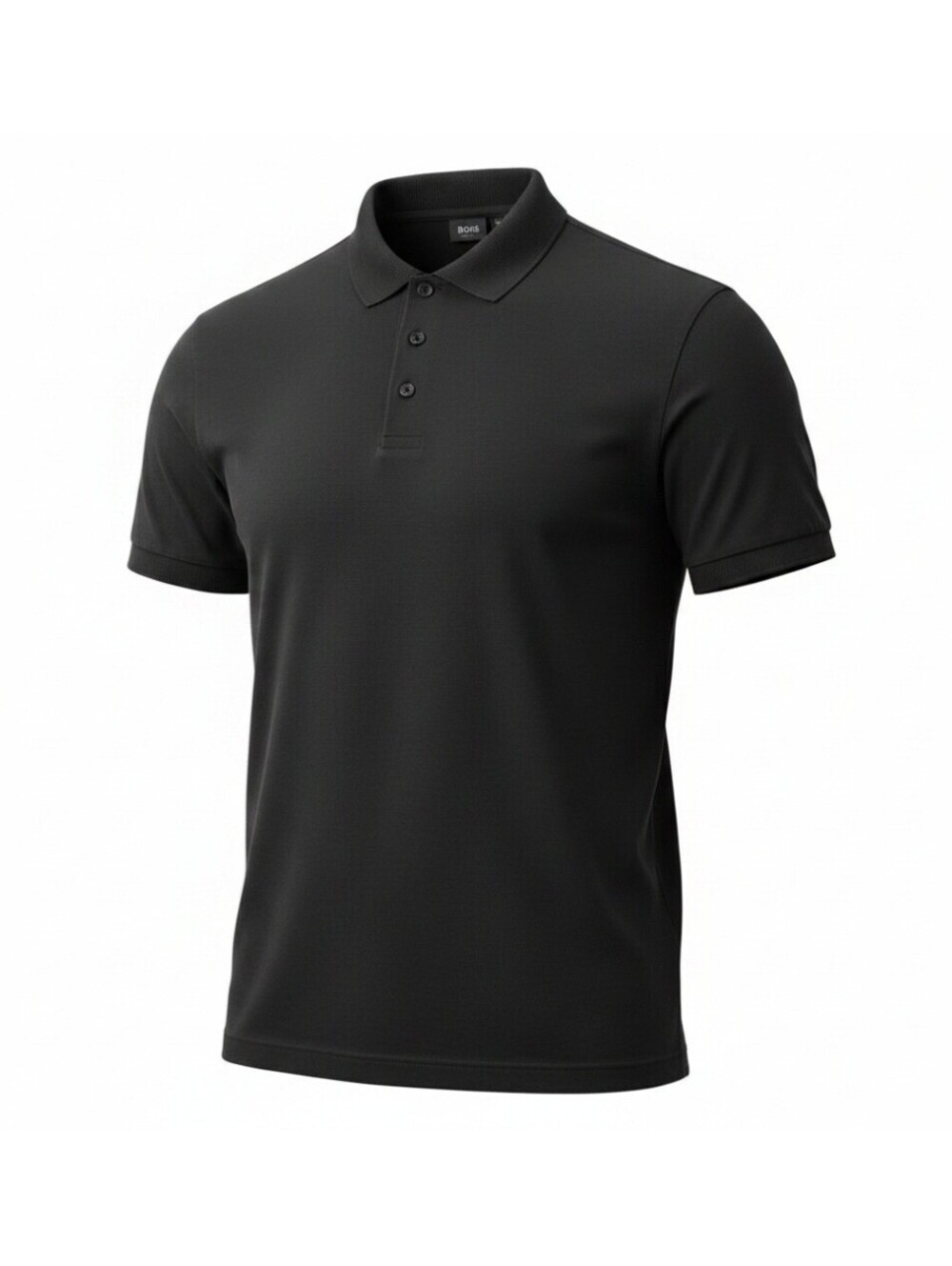 BOSS Hugo Boss Men's XL Polo Shirt Black Mercerized Cotton S/S Luxury